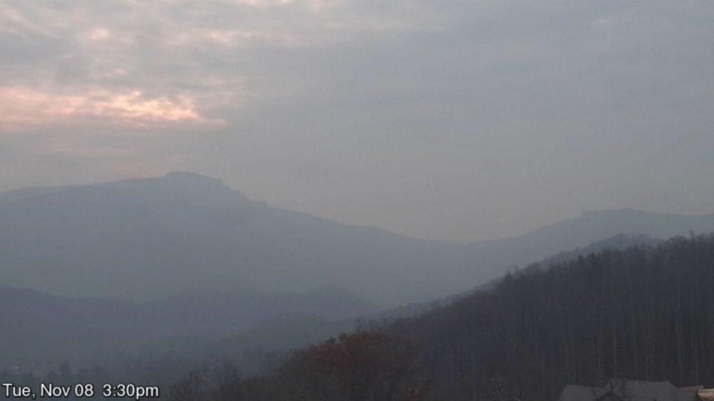 wildfires create smoky conditions across the Southeast mountains